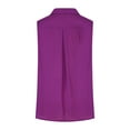 thumbnail image 6 of TKLPEHG Tank Tops for Women V-Neck Button Tank Top Western Outfit for Women Regular Sleeveless Blouses Leisure Fashion Solid Color Graphic Tee Lightweight Blouses (Purple,XXXL), 6 of 6