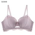 thumbnail image 1 of Sujetador sexy para mujer Ropa interior inalámbrica ondulada hueca Lencería push-up transpirable, Sujetador, Gris, 36 / 80B Jumpingount AP001165-05B, 1 of 7