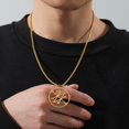 thumbnail image 3 of TEAMER Azazel Sigil Pendant Necklace Gold Demonic Symbol Sign Jewelry Solomon Amulet, 3 of 4