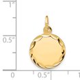 thumbnail image 2 of 14K Or Jaune Gravé.013 Jauge Gravable Disque Rond Charme, 2 of 2