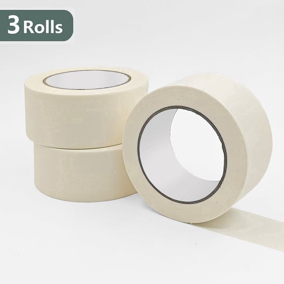 Minorsun Masking Tape 3 Pack, 1.88 Inch x 55 Yards Painter Tape, Clean Removal, Writable Surface, Paint Edge Control for Wall Painting and DIY