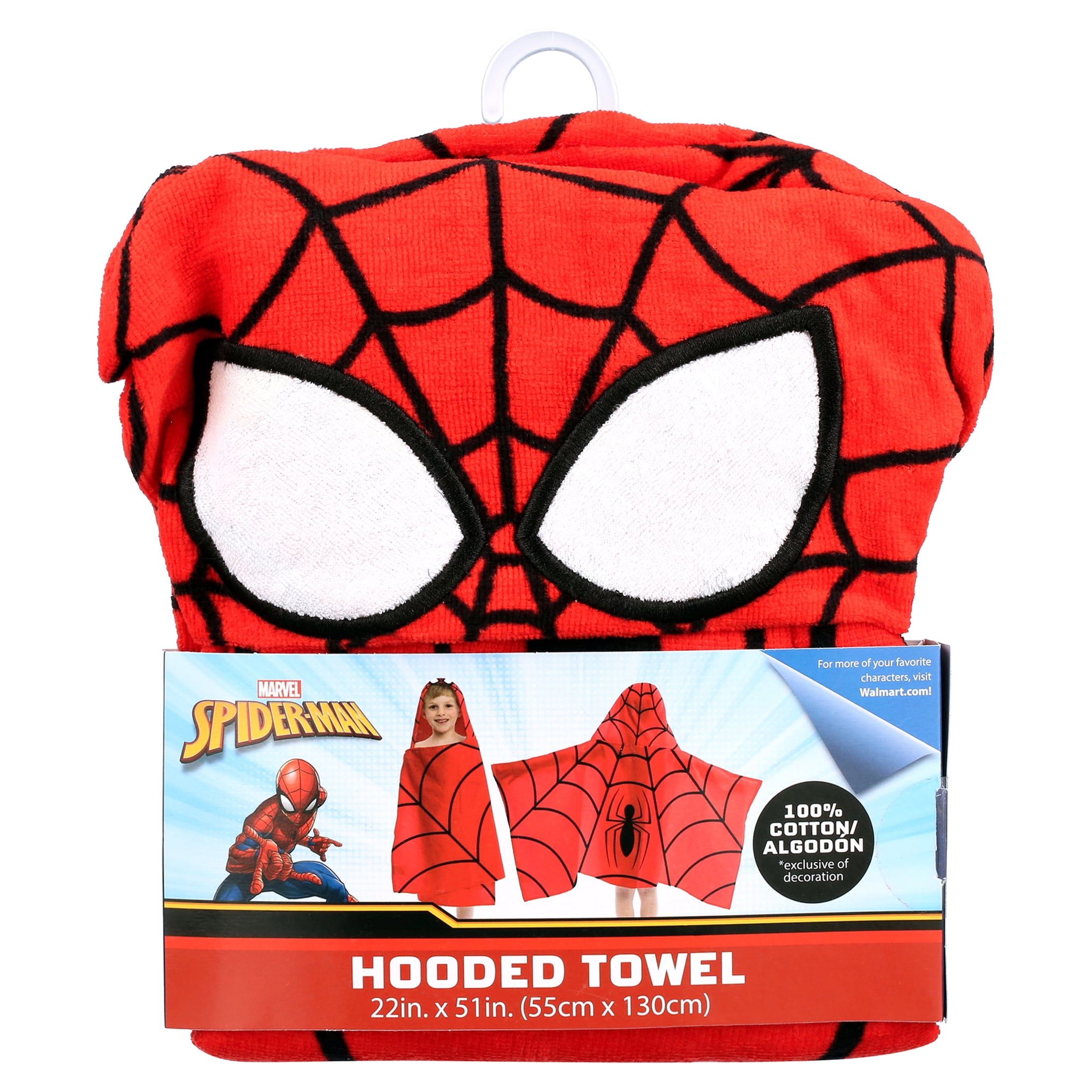 Spiderman Brandclub Spider Man Kids Cotton Hooded Towel