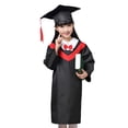 thumbnail image 1 of Miangastore 1 Ensemble Robe de Collation des Grades pour Enfants Robe de Cape Costumes Cosplay pour Enfants (Col Rouge avec 130cm), 1 of 8