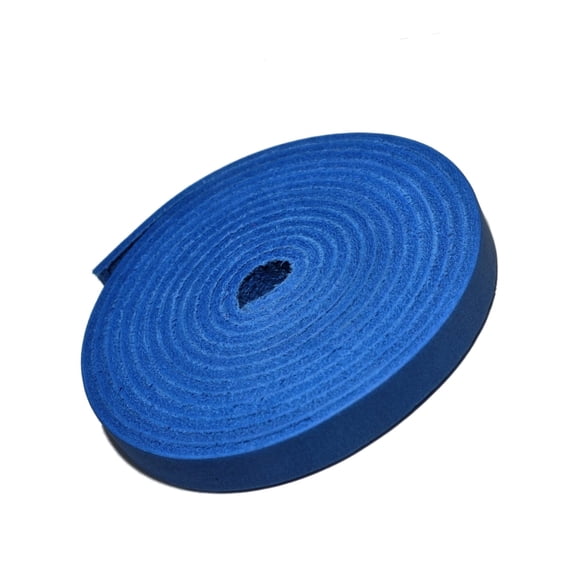 TOFL Genuine Top-Grain Leather Strap | 72 Inches Long | 3/8 Inch Wide | 1/8 Inch Thick (7-8 oz) | 1 Leather Strip for DIY Arts & Craft Projects, Clothing, Jewelry, Wrapping | Sky Blue