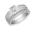thumbnail image 2 of Lovely Cheap Diamond Wedding Set 1 Carat Princess Cut Diamond on Gold, 2 of 2