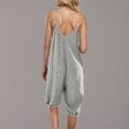 thumbnail image 6 of FRSASU Jumpsuits for Women Casual Summer Solid Overalls Sleeveless Pocket Spaghetti Strap Romper Jumpers Trendy Beach Vacation Outfits Gray, 6 of 6
