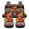 thumbnail image 2 of Qpednta Cute Highland Cow Car Seat Covers Sets 4Pcs Front Seat Protector Carseat Rear Split Bench Cover Universal Vehicle Seat Protector Fit Most Car Truck SUV, 2 of 7