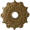 thumbnail image 1 of Ekena Millwork 17 1/2"OD x 4"ID x 1"P Preston Ceiling Medallion (Fits Canopies up to 4"), Hand-Painted Pale Gold, 1 of 5