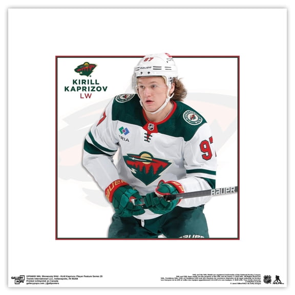 Gallery Pops NHL Minnesota Wild - Kirill Kaprizov Player Feature Series 25 Wall Art, Unframed Version, 12" x 12"