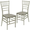 thumbnail image 2 of Emma + Oliver 2 Pack Champagne Resin Stacking Chiavari Chair - Hospitality and Event Seating, 2 of 12