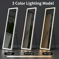 ANYHI Full Length Mirror with Lights, 60" x 18" LED Lighted Vanity Body