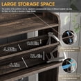 thumbnail image 4 of VEANERWOOD Armoire à Chaussures Moderne avec 4 Portes Rabattables et Étagère de Rangement Réglable pour Couloir et Entrée, Étagère à Chaussures Autoportante Étroite avec Tablette Ouverte, Brun Foncé, 4 of 7
