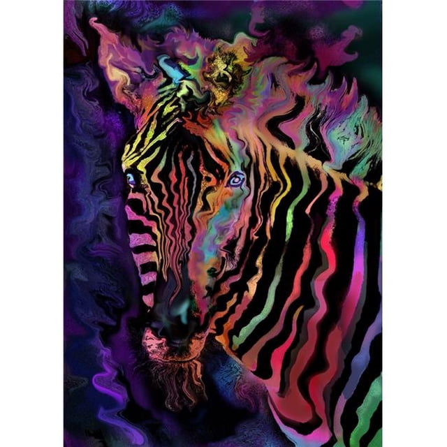 Rainbow Zebra Poster Print by Alixandra Mullins, 24 x 32 - Large