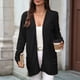 thumbnail image 4 of Suéter de Punto con Capucha y Mangas Largas Abiertas para Mujer 2025, Prenda Exterior Tipo Cárdigan Negro M, 4 of 10