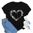 thumbnail image 2 of T-Shirts de la Saint-Valentin pour Femmes, T-Shirts Graphiques Cœur d'Amour, T-Shirts Graphiques Mignons pour Adolescentes, T-Shirts Décontractés Imprimés pour la Saint-Valentin, T-Shirt Col Rond Imprimé, Chandail pour Femmes, 2 of 8