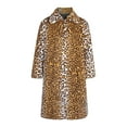 thumbnail image 4 of KIHOUT Mens Winter Coat Fashion Casual Thicken Leopard Print Long Sleeve With Pocket Keep Warm Mid-length Jacket,Size S-3XL, 4 of 5