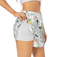 thumbnail image 2 of Bixox Women's Easter Rabbit pattern 2 in 1 Running Shorts - Lightweight Athletic Workout Gym Yoga Shorts Liner with Pockets - XX-Large, 2 of 7