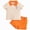Orange, variant on Toddler Clothing Soft Breathable Polo Shirt & Shorts Set 2-Piece for Easter Playdates