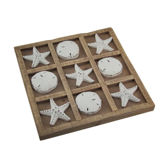 Zeckos Starfish and Sand Dollar 9 inch Tic Tac Toe Game Board