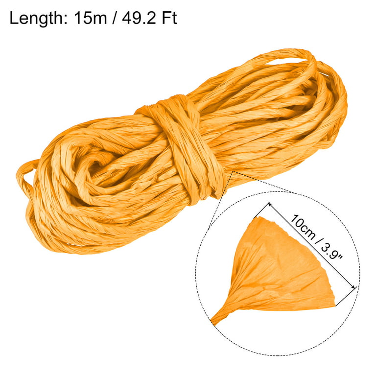 Raffia Paper Craft Rope Packing Rope 16.4 Yards Handmade Twisted Paper Craft String/Cord/Rope Dark Yellow, Women's, Size: One Size