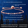 thumbnail image 2 of Gem Stone King 0.50 Ct Blue Created Sapphire White Created Sapphire 18K Rose Gold Plated Silver Bracelet for Women, 2 of 4