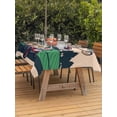 thumbnail image 3 of Outdoor Tablecloth with Umbrella Hole for Patio/Picnic/Party/Camping, Golf Waterproof Table Cloth Rectangle Table Cover Washable, Cartoon Chic Sports Country Trees Artwork (60"x 120"), 3 of 8