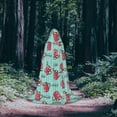 thumbnail image 5 of Honeii Snowflake Hot Cocoa Print Poncho Cape, Cloak Coat, Snuggly Hooded Wearable Blanket, Hooded Cape For Teenagers,Halloween Costumes-Large, 5 of 7