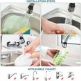 thumbnail image 3 of Breeze Jet Faucet, Suitable for 1822 mm Faucet, 360° Rotatable Faucet Nozzle, Faucet Accessory for Kitchen Faucet Nozzle, Ventilated Jet and Shower Jet, Two Water Modes, 3 of 5