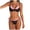 Pink, variant on Womens Double Layer Bikini Sets Polka Dot Halter Triangle with Side Tie Cheeky Thong Colorblock 2 Piece Swimsuit Khaki for Size L