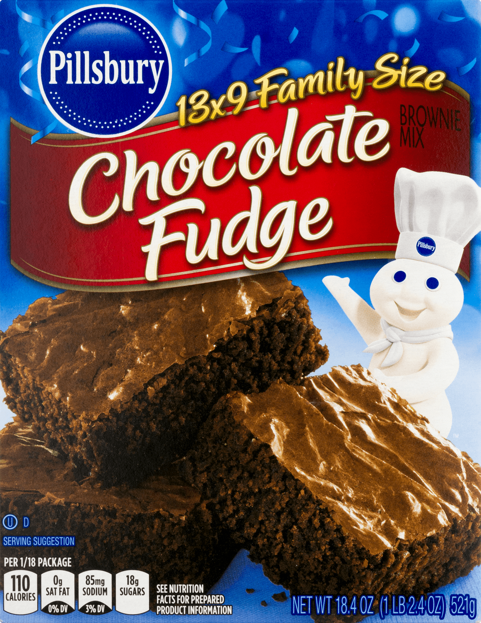 Pillsbury Chocolate Fudge Brownie Mix, 18.4 oz