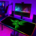 thumbnail image 1 of Alfombrilla de ratón Razer RGB grande para juegos de Anime, alfombrilla LED para ratón, accesorios para jugadores, alfombrilla de escritorio para PC con mesa LOL retroiluminada LIUWENJING unisex, 1 of 2