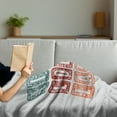 thumbnail image 3 of Live Laugh Love Soft Flannel Fleece Blanket, Calligraphy Words Expressing Happiness Abstract Vintage Composition, Cozy Plush for Indoor and Outdoor Use, 50" x 70", Teal Ruby Orange, by Ambesonne, 3 of 5