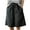 Black, variant on Maean Women's Wide Leg Shorts Cotton Linen Elastic High Waist Drawstring Baggy Short Pants with Pockets