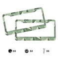 thumbnail image 4 of A Pair Of License Plate Frame Sunscreen Corrosion Resistant Rust 12.3×6.3in With Accessories Suitable For Any Car Palegreen Geometric Lines_4, 4 of 8