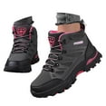 thumbnail image 3 of Womens Shoes,High Top Outdoor Sneakers For Hiking Rock Climbing And Athletic Training With Enhanced Durability And Superior Traction Grip,Shoes for Women,Grey,6.5, 3 of 9