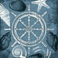 thumbnail image 2 of Grey, Jace 26x26 Gold Ornate Wood Framed with Double Matting Museum Art Print Titled - Steering wheel nautical, 2 of 4