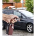 thumbnail image 5 of Funda de protección para llave de coche Faraday, caja de protección para llave de coche, caja de cuero antirrobo, caja de control remoto con gancho y llavero (negro) Feliz Sencillez, 5 of 5