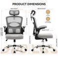 thumbnail image 1 of Kojooin Ergonomic Office Chair with Mesh Back and Wheels, High Back Task Chair with Adjustable Headrest, 1 of 7