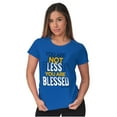 thumbnail image 4 of Not Less You Are Blessed Christian Womens Slim Fit Graphic Tee Brisco Brands S, 4 of 5