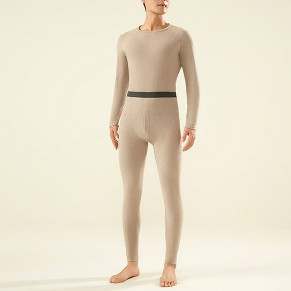 BLCHUNen Pajamas Sets for Men Slim Fitted Base Layer Lightweight Comfy Loungewear Long Sleeve 2 Piece Outfits