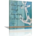 thumbnail image 1 of Bathroom Anchor Wall Art Christian Scripture Canvas Print Nautical Beach Bathroom Pictures Ocean Coastal Theme Painting Framed Artwork Office Home Decor for Bedroom Dining Living Room 12"x16", 1 of 6