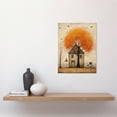 thumbnail image 2 of Country House Autumn Tree Oil Painting Orange Brown Bicycle on Fence Rural Life Unframed Wall Art Print Poster Home Decor Premium, 2 of 5