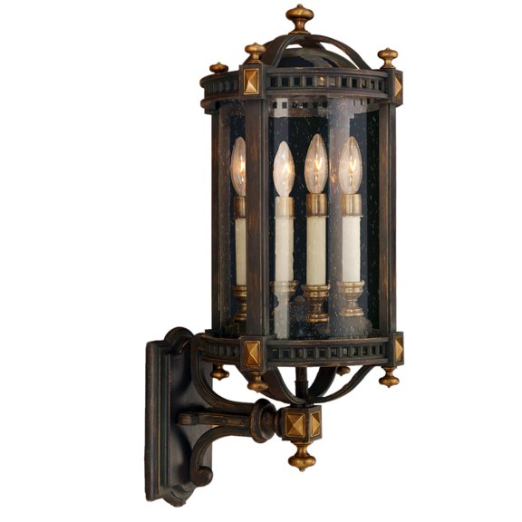 Fine Art Handcrafted Lighting 564681ST Beekman Place Four-Light Outdoor Wall Sconce -