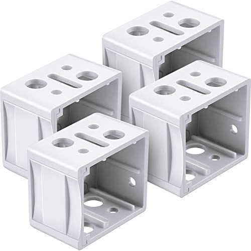 Jetec 1 Inch Blind Brackets White Profile Box Mounting Bracket Window