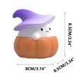 thumbnail image 3 of Djunllk Ghost Pumpkin Night Light - Adorable Silicone Ghost Lamp Tap to Adjust Brightness Halloween Lights Indoor Battery-Powered Rechargeable Cute Office Desk Halloween Decor for Woman and Kids, 3 of 5