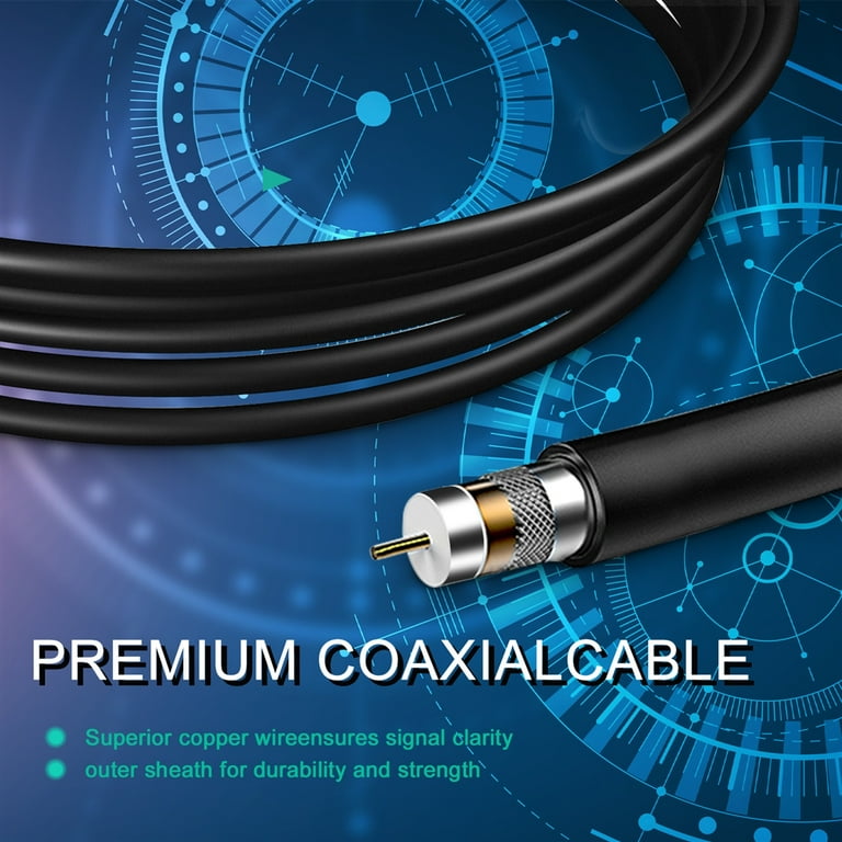 Qellaff 2800+ Mile TV Antenna - 2025 Upgraded Digital HDTV Antenna With Amplifier, 38FT Cable, For Indoor/Outdoor Use