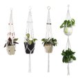 thumbnail image 4 of Juego de 4 colgadores de plantas para colgar en la pared de interior, maceta decorativa con 4 ganchos para interior y exterior, decoración del hogar, caja de regalo Vhermosa, 4 of 8