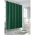 thumbnail image 3 of Pure Olive Green Extra Long Shower Curtain Set, Waterproof Shower Curtains for Bathroom, Simple Solid Color Washable Fabric Cloth Bath Curtain for Bathtub Decoration with Hooks 72x96 Inches, 3 of 6