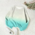 thumbnail image 2 of vdgthytj Chandails en Molleton d'Automne pour Femmes Manches Longues Col Rond Chandail Chemises Mode Dégradé Blouses, 2 of 4