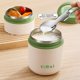 thumbnail image 1 of Puntoco Liquidación de suministros de cocina Taza de desayuno aislada de acero inoxidable 304 con tapa Cuchara Taza de avena para leche Taza portátil para llevar para el hogar Taza para trabajador, 1 of 4